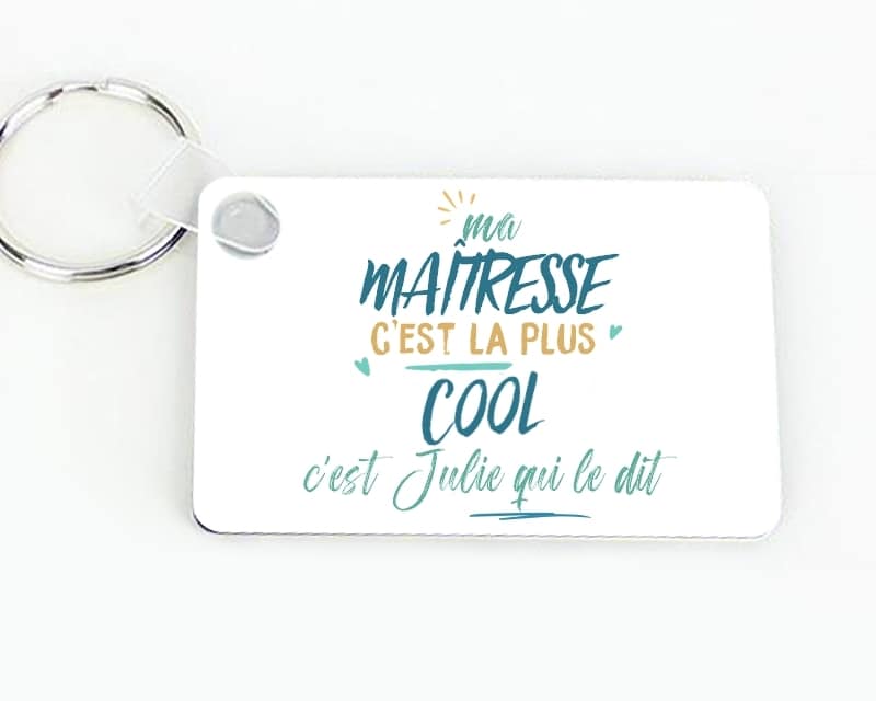 Porte-clés personnalisé : Maîtresse la plus...