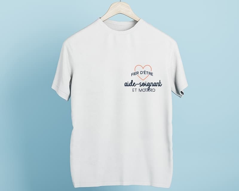 Tee shirt personnalisé homme - Fier d'être aide-soignant