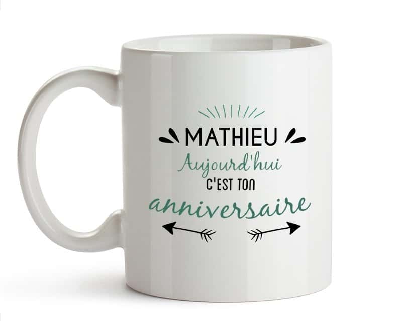 Mug personnalisé pour un Mathieu