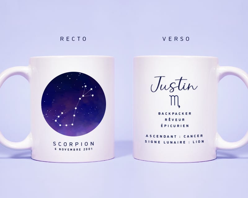 Mug personnalisé Constellation - Scorpion