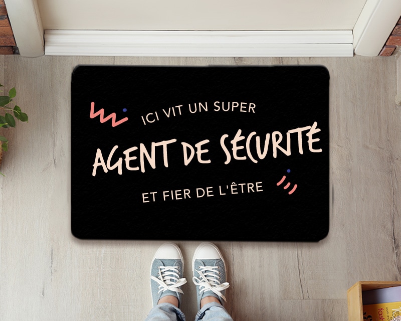 Paillasson personnalisé - Agent de sécurité