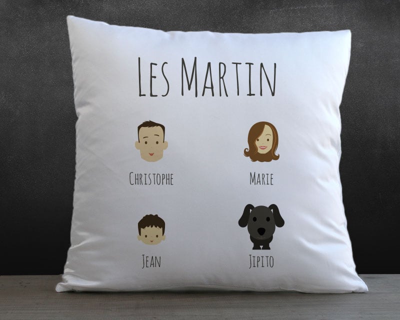 Coussin personnalisé famille - Family Circus