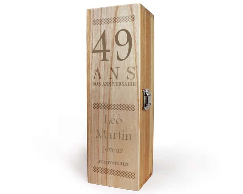 Caisse à vin personnalisable homme 49 ans