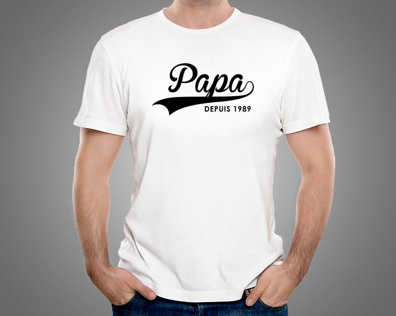 Tee shirt personnalisé homme - Papa Depuis