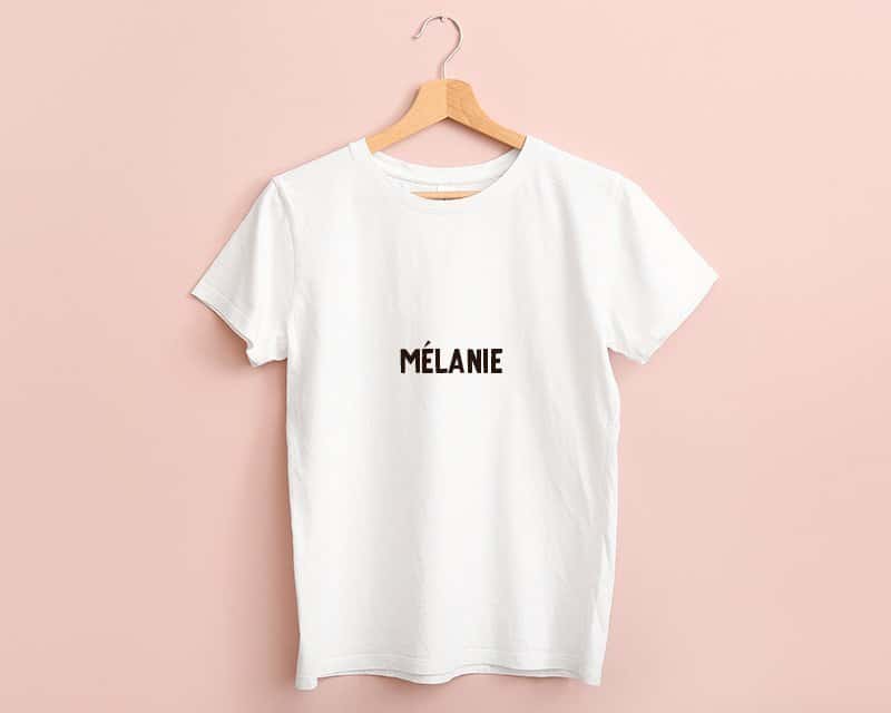 T-shirt blanc avec message femme 26 ans