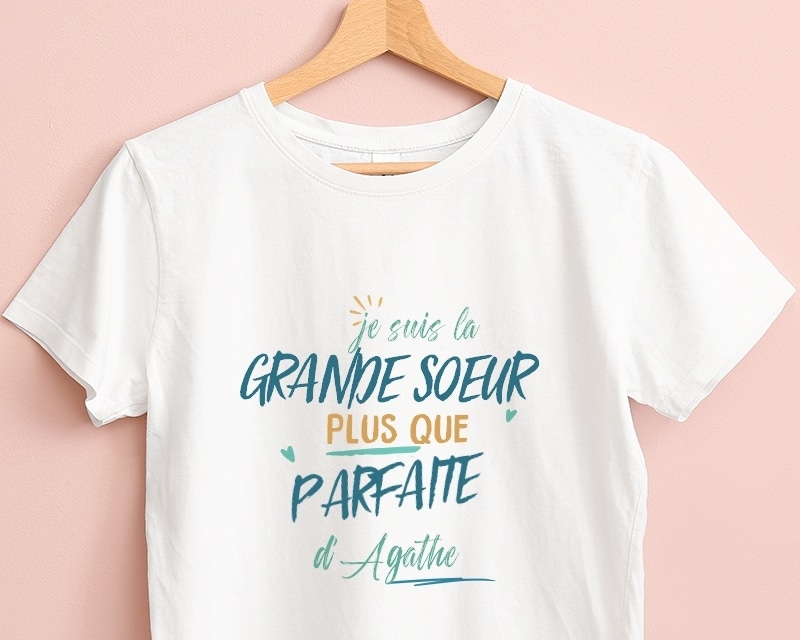 T-Shirt femme personnalisé : Grande soeur la plus...