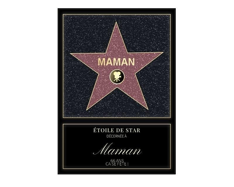 Affiche etoile de star maman 66 ans