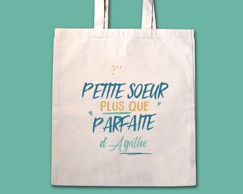 Tote bag personnalisé - Petite soeur la plus...