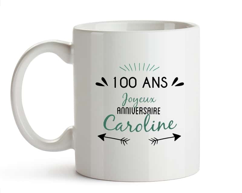 Mug avec message positif femme 100 ans