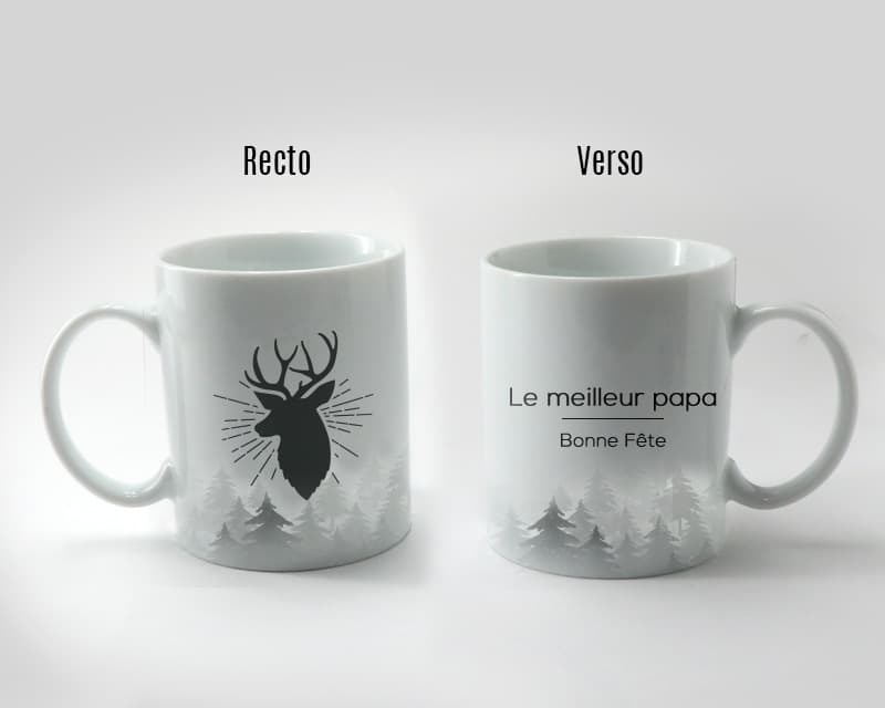 Mug personnalisé message - Cerf