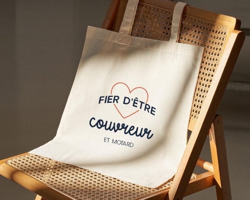 Tote bag personnalisable - Fier d'être couvreur