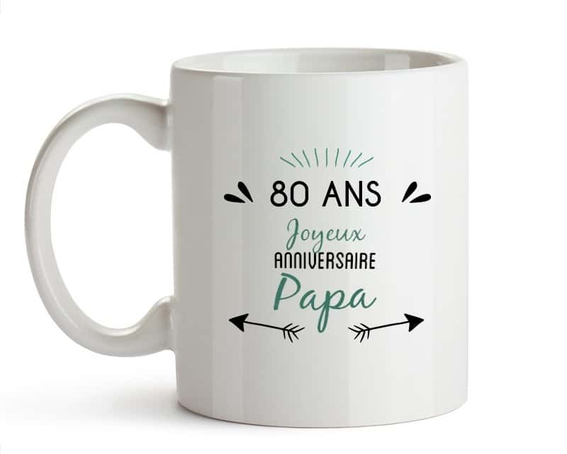 Mug message positif papa 80 ans