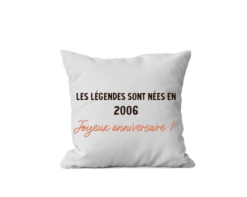 Coussin message générique année 2006