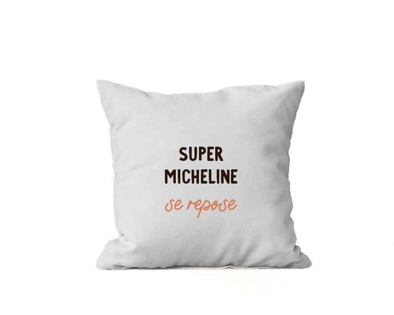 Coussin personnalisé pour une Micheline