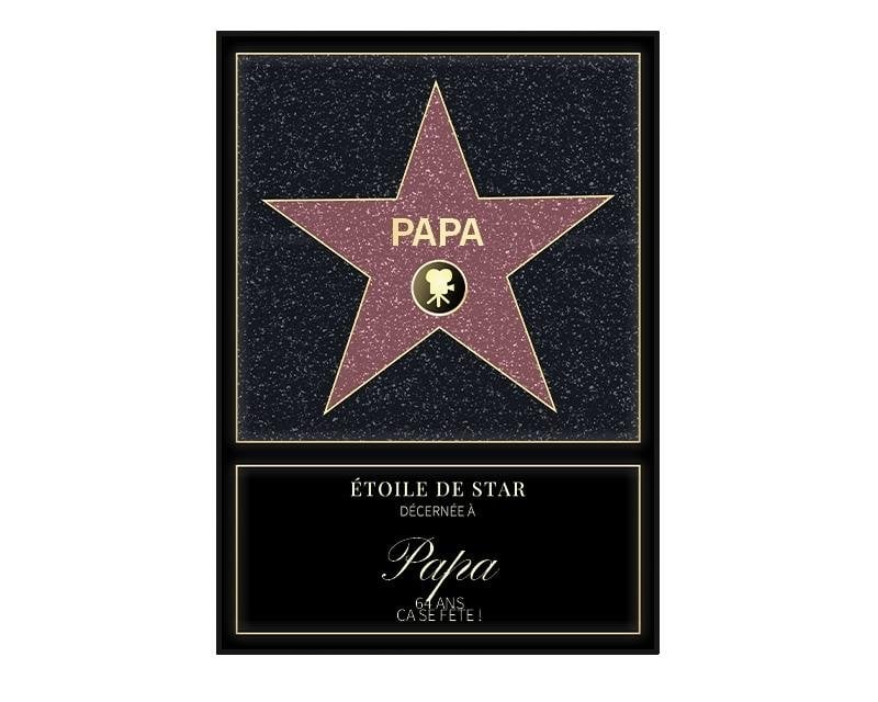 Affiche etoile de star papa 64 ans