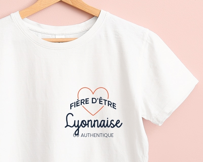 Tee shirt personnalisé femme - Fière d'être Lyonnaise