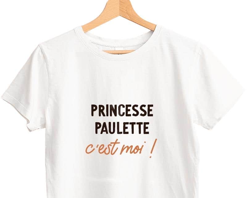 T-shirt blanc personnalisé pour une Paulette