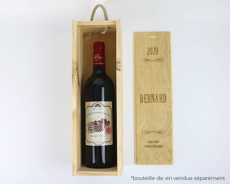 Caisse à vin personnalisée en bois - Entreprise