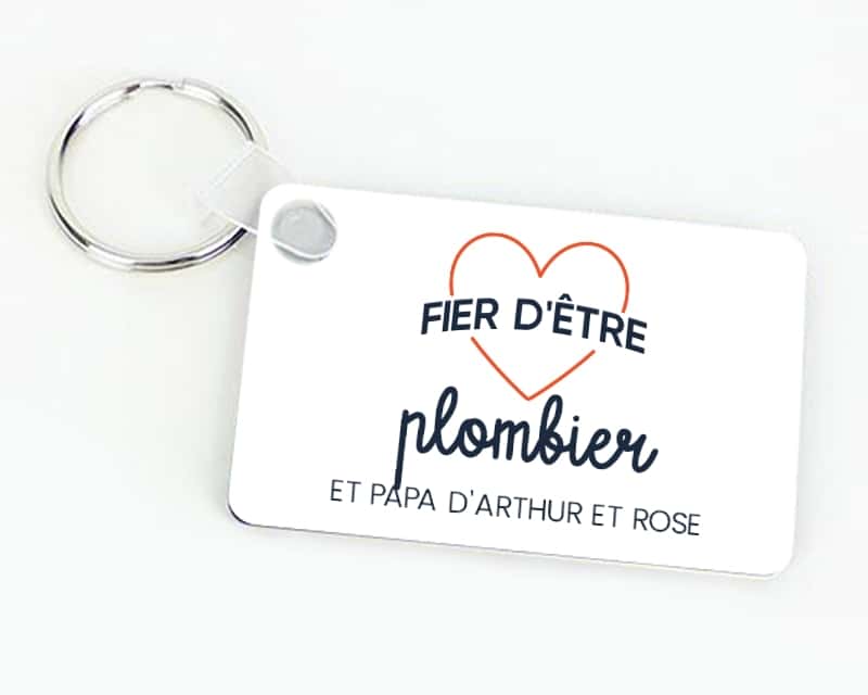 Porte-clés personnalisable - Fier d'être plombier