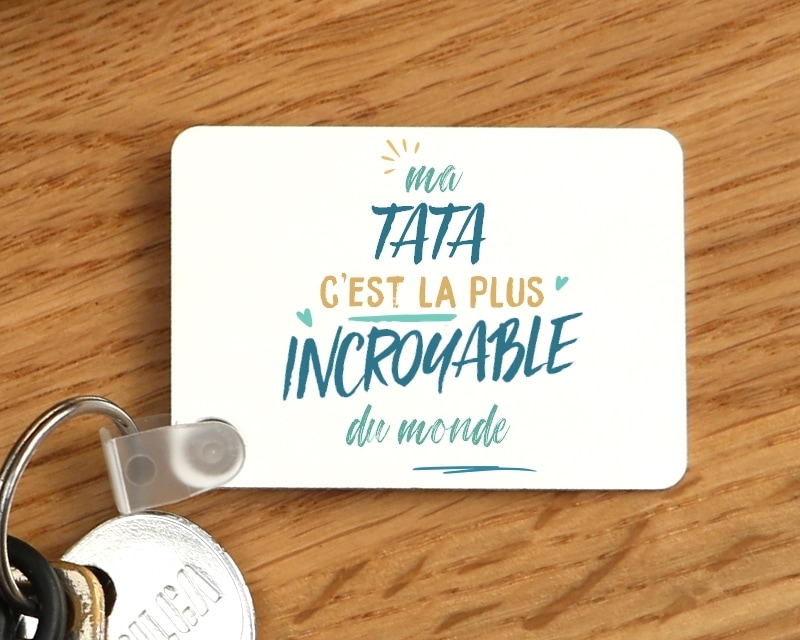 Porte-clés personnalisé : Tata la plus...