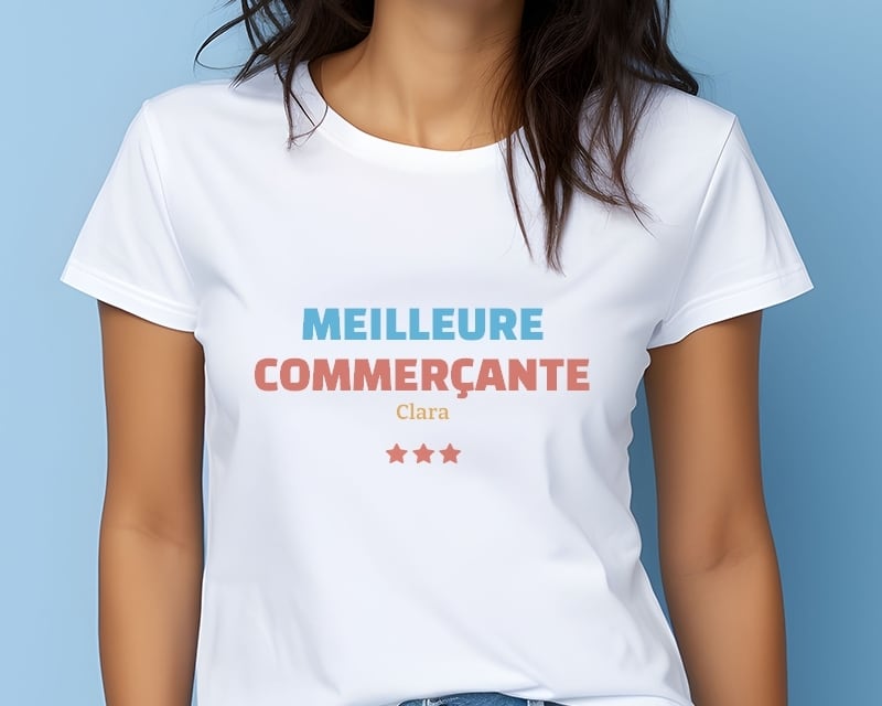 Tee shirt personnalisé femme - Meilleure Commerçante