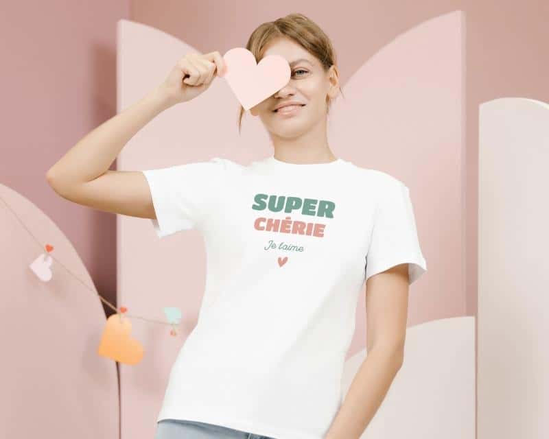 Tee shirt personnalisé femme - Super Chérie