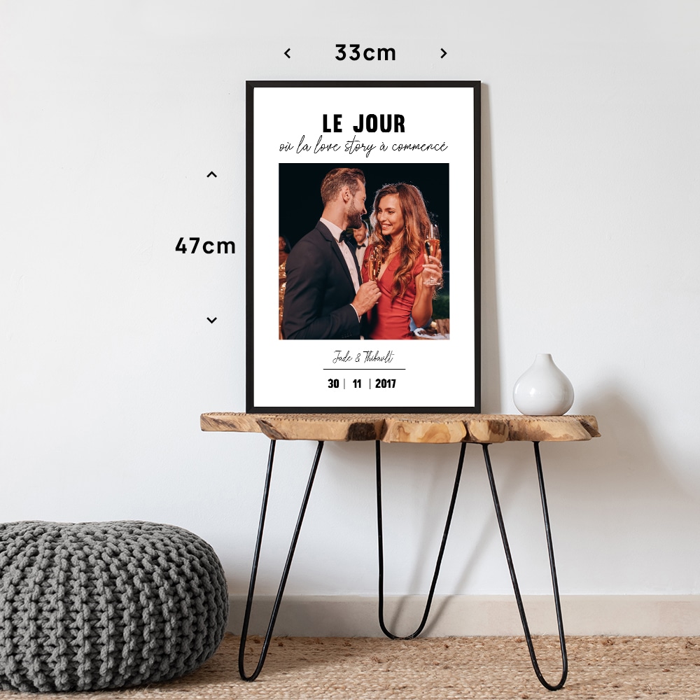 Affiche personnalisée - "Le Jour où tout a commencé" - Cadeaux.com