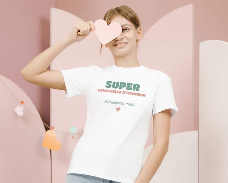 Tee shirt personnalisé femme - Super Demoiselle d'honneur