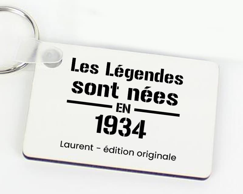 Porte-clés personnalisé - Les Légendes sont nées en 1934