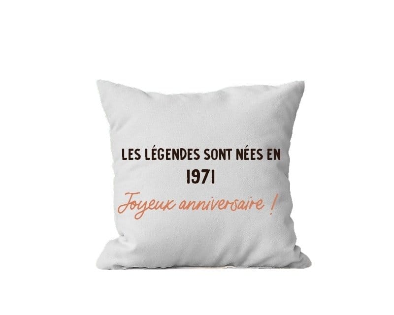 Coussin message générique année 1971