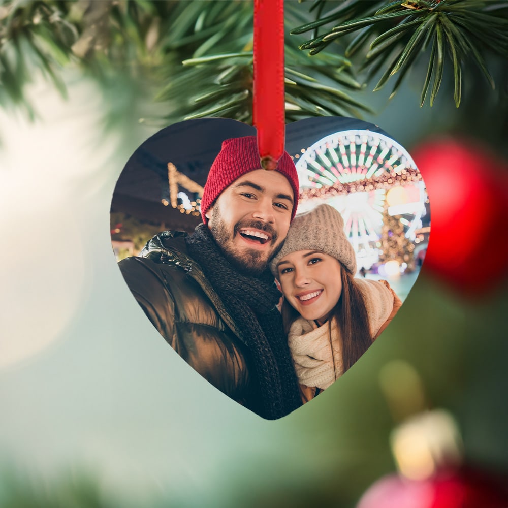 Boule de Noël Coeur personnalisée - Photo