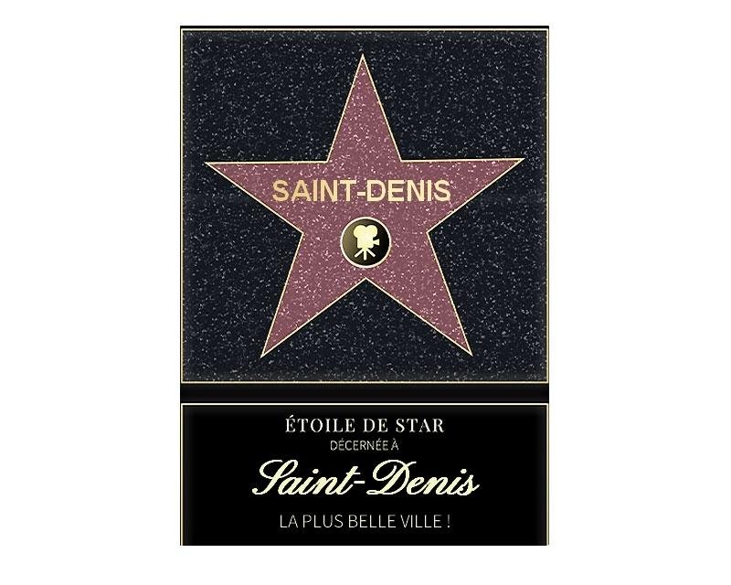 Affiche etoile de star personnalisé Saint-Denis