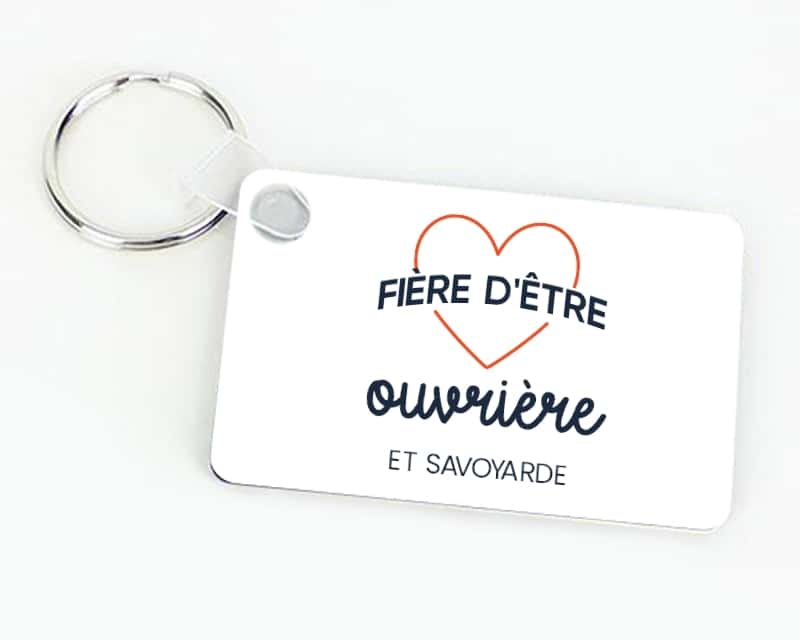 Porte-clés personnalisable - Fière d'être ouvrière