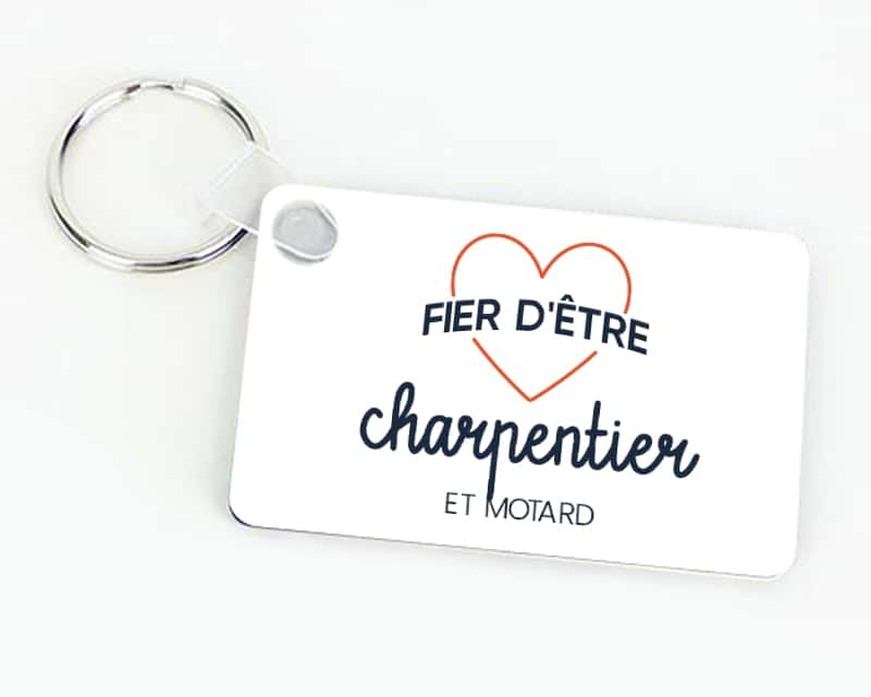 Porte-clés personnalisable - Fier d'être charpentier