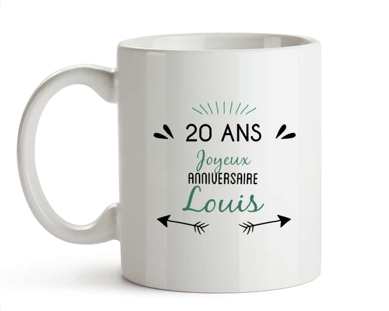 Mug personnalisable homme 20 ans