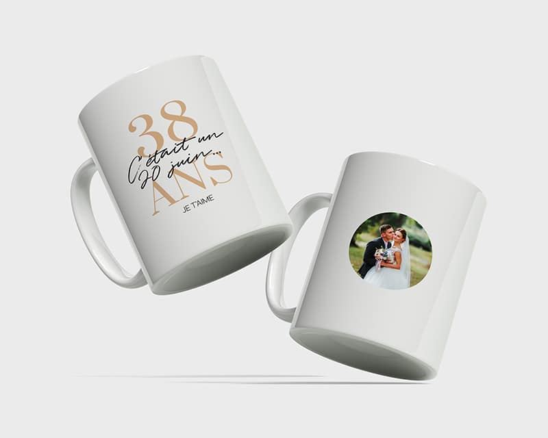 Mug personnalisé anniversaire de mariage - Noces de Mercure