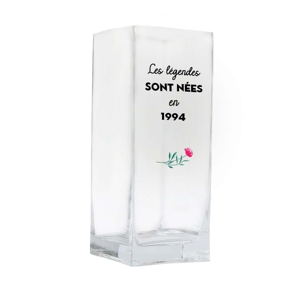 Vase cubique message femme née en 1994