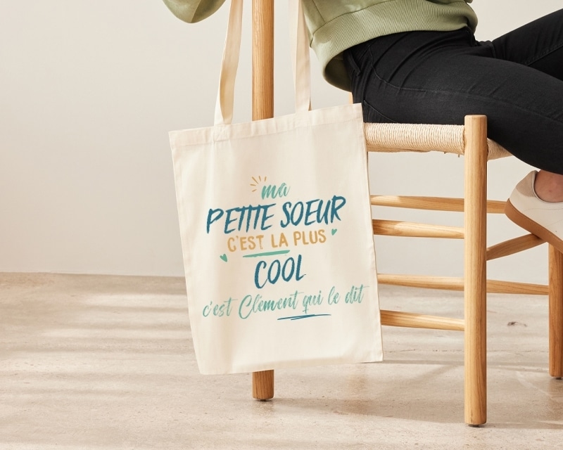 Tote bag personnalisé - Petite soeur la plus...