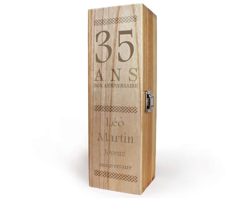 Caisse à vin personnalisable homme 35 ans