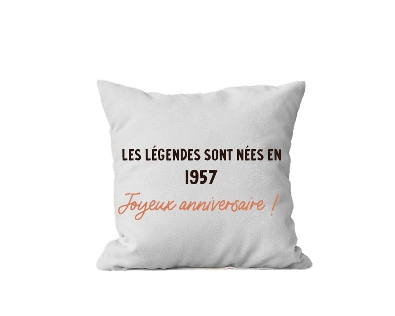 Coussin message générique femme née en 1957