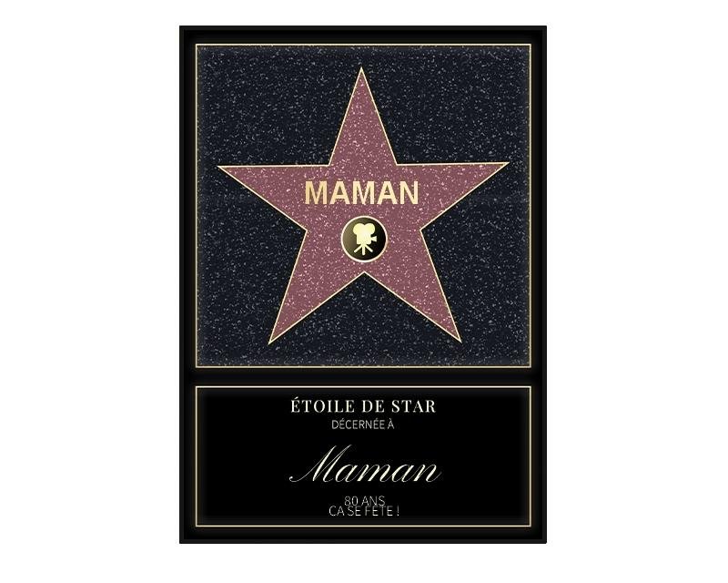 Affiche etoile de star maman 80 ans