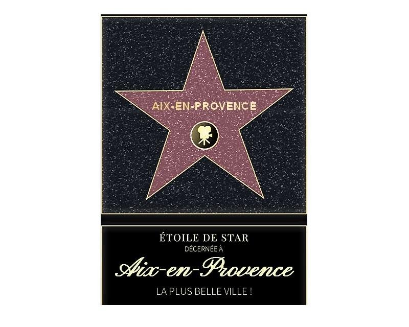 Affiche etoile de star personnalisé Aix-en-Provence