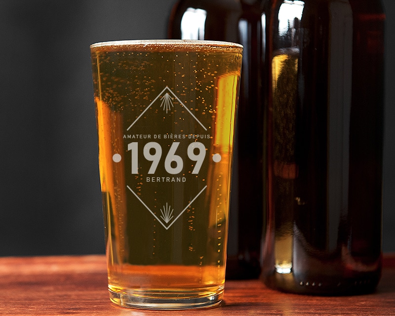 verre à bière pinte année homme né en 1988