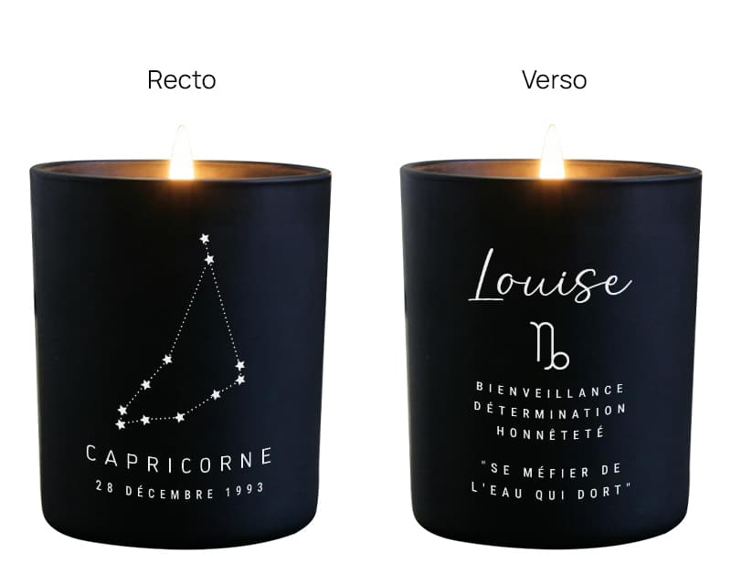 Bougie personnalisée Constellation - Capricorne