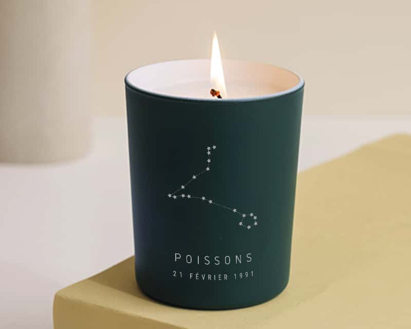 Bougie personnalisée Constellation - Poissons