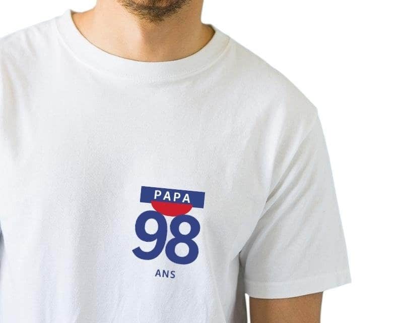 T-shirt blanc homme pastis papa 98 ans