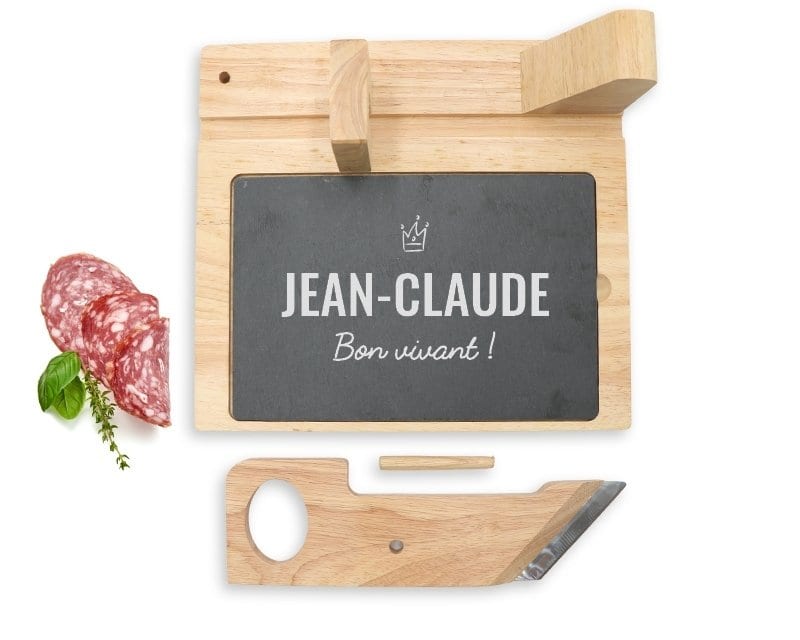 Guillotine à saucisson personnalisée pour un Jean-Claude