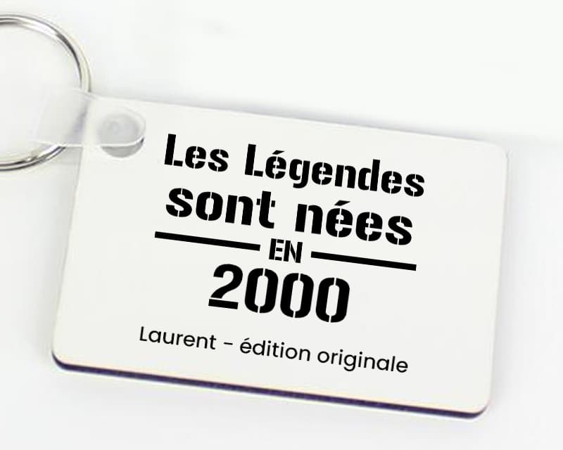 Porte-clés personnalisé - Les Légendes sont nées en 2000