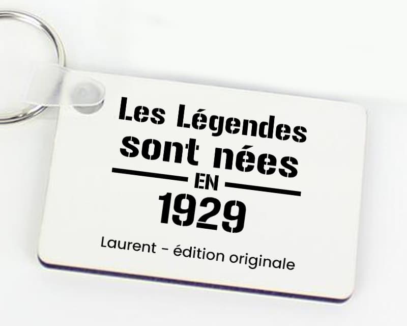 Porte-clés personnalisé - Les Légendes sont nées en 1929