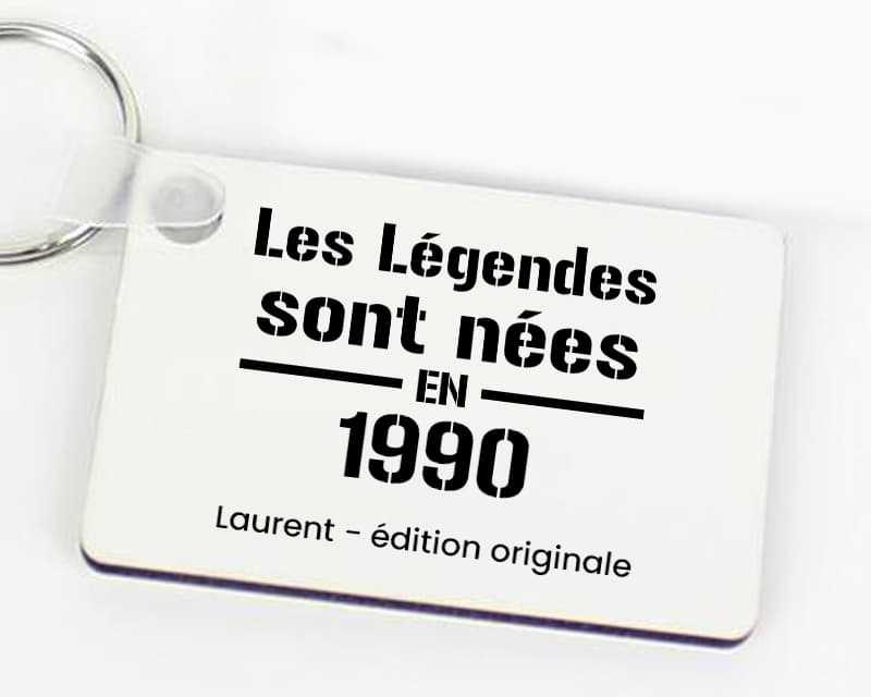 Porte-clés personnalisé - Les Légendes sont nées en 1990